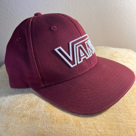 Vans Hat Drop V Low Snapback Hat Mens Skate Red - Picture 8 of 9